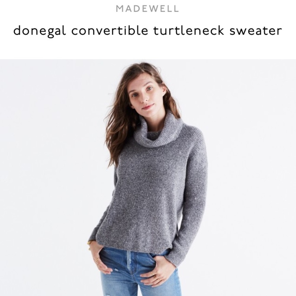 Madewell convertible turtleneck sweater